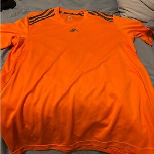 Adidas Training T-Shirt Crewneck Men's XL Short Sleeve Activewear Orange NWOT